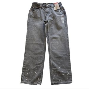 LEVIS WOMEN'S JUNIOR BLACK/GRAY LOW PROFILE STRAIGHT JEANS SIZE 28